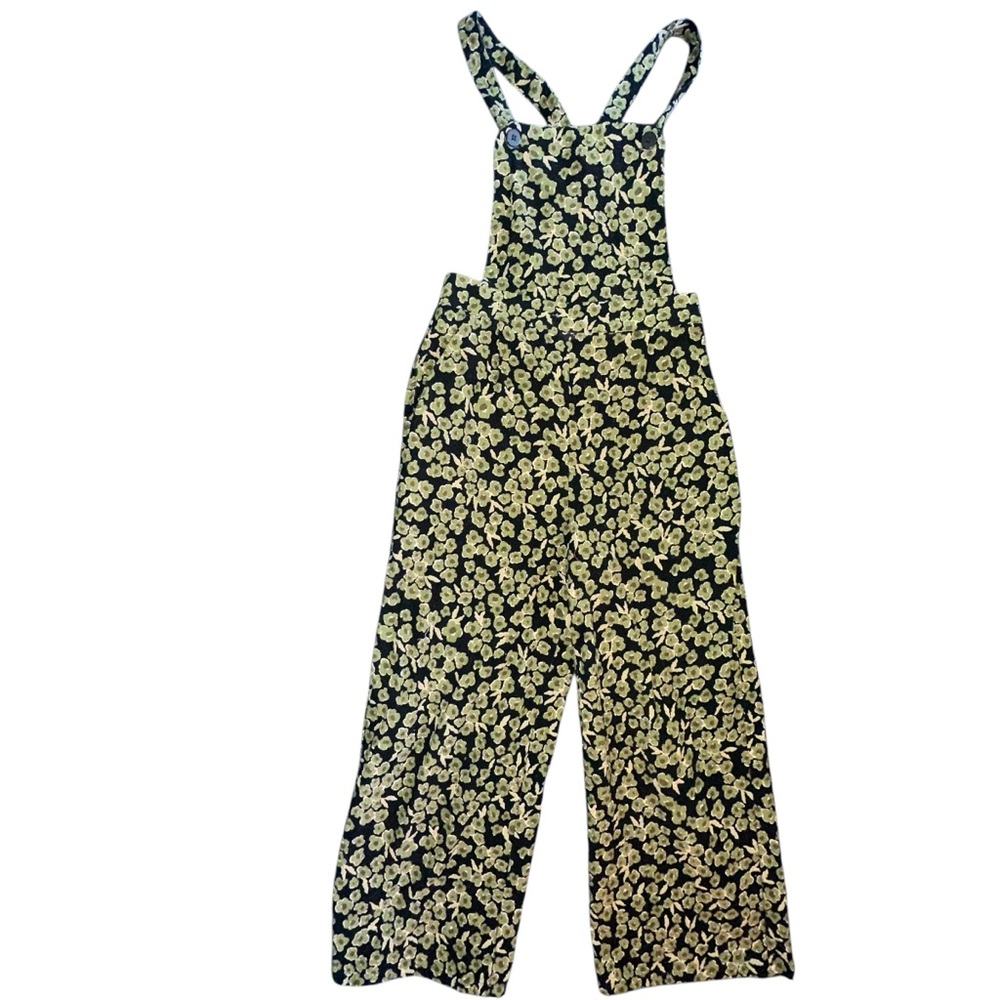 Princess Highway green poppy cord overalls. Size 8